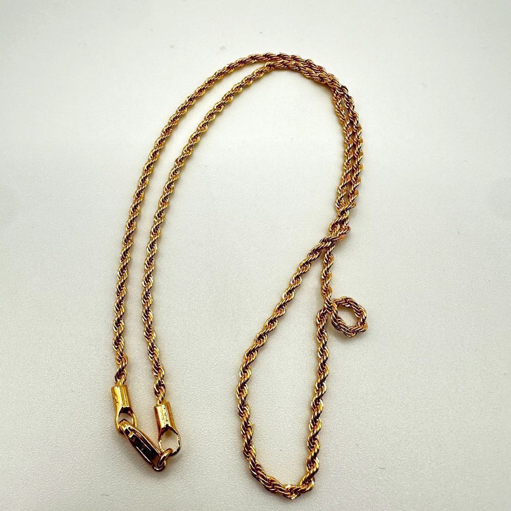 Unisex 16” gold‎ tone rope chain, 2mm thick!